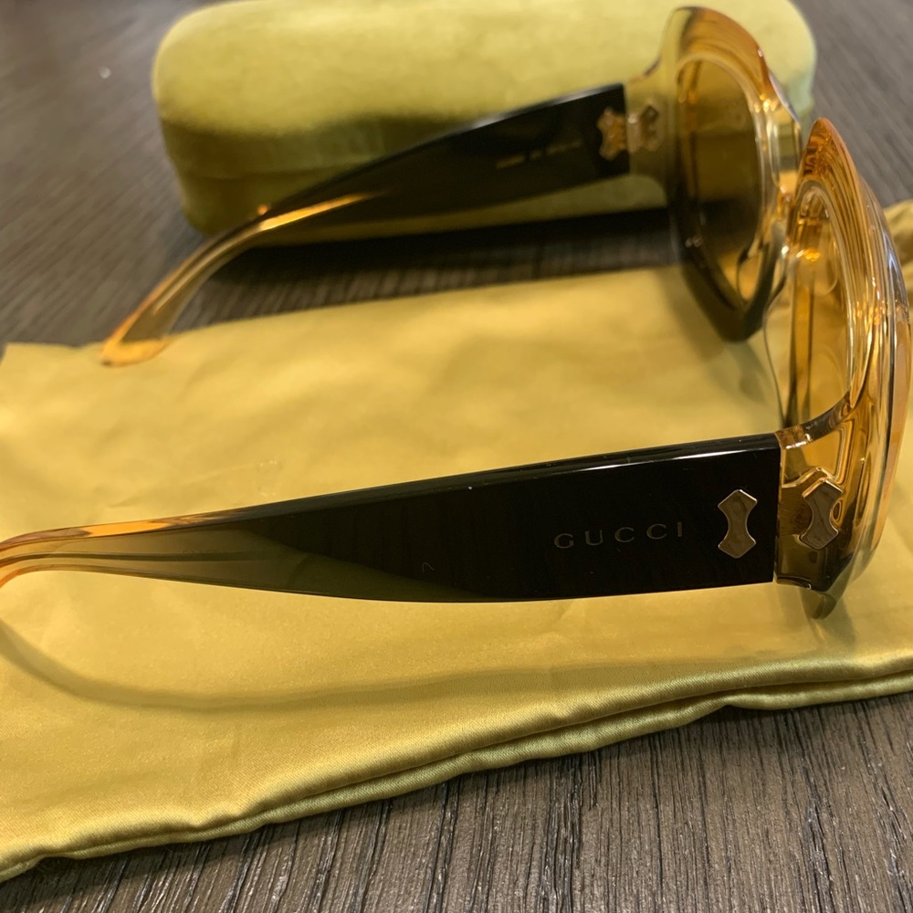 Beautiful Black Yellow Rectangular Frame Glasses ! - image 4